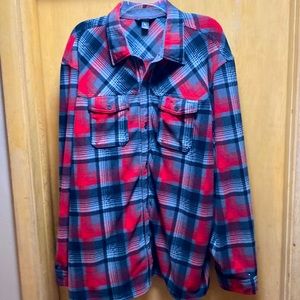 Eddie Bauer Fleece Flannel 2XL. Button Down.